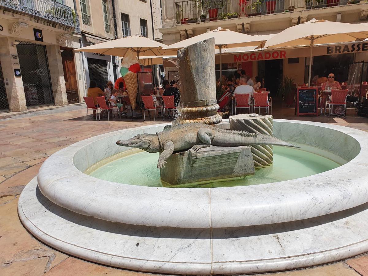 Au Coeur Du Centre Historique - Immeuble Classe - Terrasse - Climatise Nîmes Esterno foto